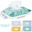 FEBSNOW 4 Pack Baby Wipe Dispenser, Portable Refillable Wipe Holder, Baby Wipes Container, Wipe Dispenser, Reusable Travel Wet Wipe Pouch (Floral)