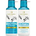 Biotin Shampoo and Conditioner Set with Castor Oil - Sulfate Free Formula to Boost Volume for Thinning Hair - Thickening Ingredients for Men and Women - Volumizing Salon Grade Treatment with Rosemary