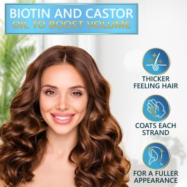 Biotin Shampoo and Conditioner Set with Castor Oil - Sulfate Free Formula to Boost Volume for Thinning Hair - Thickening Ingredients for Men and Women - Volumizing Salon Grade Treatment with Rosemary Biotin Shampoo and Conditioner Set with Castor Oil - Sulfate Free Formula to Boost Volume for Thinning Hair - Thickening Ingredients for Men and Women - Volumizing Salon Grade Treatment with Rosemary