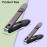 GLAMFIELDS Nail Clipper with Catcher, No Splash Fingernail Toenail Clipper Stainless Steel Nail Cutter Nail Trimmer, Good Gift for Men and Women MF-Large/Small 2Pack)