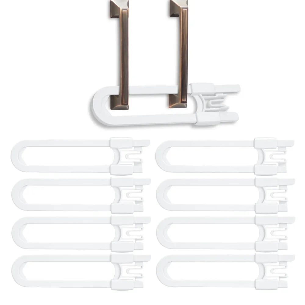 8 Pack Baby Sliding Cabinet Locks - Vmaisi Adjustable U Shaped Child Safety Locks,Childproof Latches for Kitchen Bathroom Storage Cupboards Doors, Handles and Knobs White 8 Pack Baby Sliding Cabinet Locks - Vmaisi Adjustable U Shaped Child Safety Locks,Childproof Latches for Kitchen Bathroom Storage Cupboards Doors, Handles and Knobs White