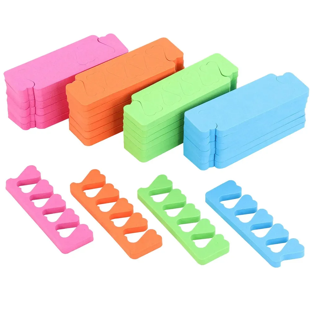 48pcs Sponge Toe Separators Pedicure Set for Nail Polish- Premium Nail Art Painting and Polishing Tool Kit, 4 Funy Color 48pcs Sponge Toe Separators Pedicure Set for Nail Polish- Premium Nail Art Painting and Polishing Tool Kit, 4 Funy Color