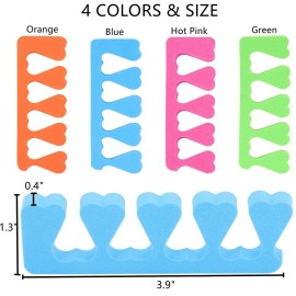 48pcs Sponge Toe Separators Pedicure Set for Nail Polish- Premium Nail Art Painting and Polishing Tool Kit, 4 Funy Color 48pcs Sponge Toe Separators Pedicure Set for Nail Polish- Premium Nail Art Painting and Polishing Tool Kit, 4 Funy Color