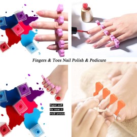 48pcs Sponge Toe Separators Pedicure Set for Nail Polish- Premium Nail Art Painting and Polishing Tool Kit, 4 Funy Color 48pcs Sponge Toe Separators Pedicure Set for Nail Polish- Premium Nail Art Painting and Polishing Tool Kit, 4 Funy Color