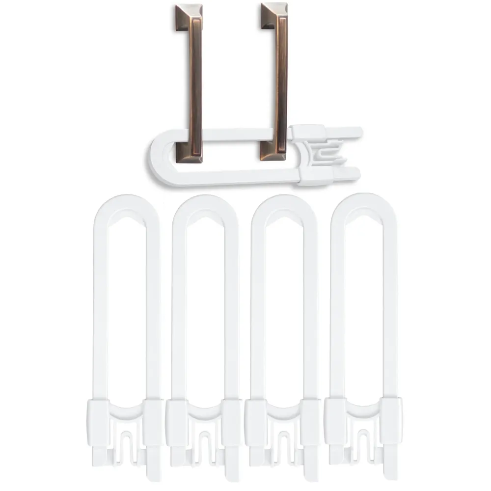 Vmaisi Baby Sliding Cabinet Locks - 4 Pack Adjustable U Shaped Child Safety Locks,Childproof Latches for Kitchen Bathroom Storage Cupboards Doors, Handles and Knobs White (4) Vmaisi Baby Sliding Cabinet Locks - 4 Pack Adjustable U Shaped Child Safety Locks,Childproof Latches for Kitchen Bathroom Storage Cupboards Doors, Handles and Knobs White (4)