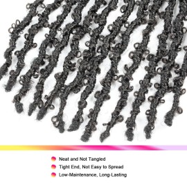 GUOHUI Super Light Butterfly Locs Crochet Hair 12 Inch 6 Packs Pre-Looped Soft Distressed Faux Locs Braids for Women Kids (12 Inch,1B) GUOHUI Super Light Butterfly Locs Crochet Hair 12 Inch 6 Packs Pre-Looped Soft Distressed Faux Locs Braids for Women Kids (12 Inch,1B)