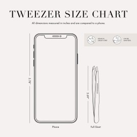 Tweezerman Exclusive Moon Dust Slant Tweezer - Hair Removal Tweezers, Stainless Steel Tweezerman Exclusive Moon Dust Slant Tweezer - Hair Removal Tweezers, Stainless Steel