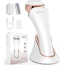PRITECH Electric Shaver for Women - Cordless Lady Razor, USB Rechargeable, Wet & Dry Waterproof Razor for Legs, Arms, Underarms, Bikini