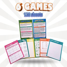 GRANDLMOON 6 Portable Travel Game Activities Notepad On The Go Plane Trip Game 4 x 6-inches (2 Pads and 60 Sheets Each) GRANDLMOON 6 Portable Travel Game Activities Notepad On The Go Plane Trip Game 4 x 6-inches (2 Pads and 60 Sheets Each)