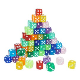 100pcs 16mm Game Dice D6 Six Sided of Rounded Translucent for Yahtzee,Tenzi, Farkle, Bunco, DND, MTG, RPG,Table Board Game or Teaching Math with a Beautiful Blue Drawstring Storage Bag 100pcs 16mm Game Dice D6 Six Sided of Rounded Translucent for Yahtzee,Tenzi, Farkle, Bunco, DND, MTG, RPG,Table Board Game or Teaching Math with a Beautiful Blue Drawstring Storage Bag