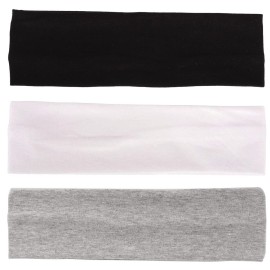 MapofBeauty 3 Pack Yoga Headbands Stretchy Cotton Head Band Hairwarp Sports Running Exercise Gym (Solid Color) MapofBeauty 3 Pack Yoga Headbands Stretchy Cotton Head Band Hairwarp Sports Running Exercise Gym (Solid Color)