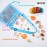 MUYIZI Mesh Bag for Holding Beach Shell,Toys (Blue&Yellow&Orange 3pack) Shell Collecting Bags for Kids, for Picking Up Shells