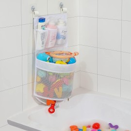 Baby Bath Toy Organizer, quick drying and mould proof, Multiple-Suspension Bath Toy Holder, Large Capacity Multi Use Bathtub Toy Storage Bag1 Large, White Baby Bath Toy Organizer, quick drying and mould proof, Multiple-Suspension Bath Toy Holder, Large Capacity Multi Use Bathtub Toy Storage Bag1 Large, White