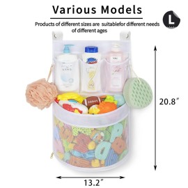 Baby Bath Toy Organizer, quick drying and mould proof, Multiple-Suspension Bath Toy Holder, Large Capacity Multi Use Bathtub Toy Storage Bag1 Large, White Baby Bath Toy Organizer, quick drying and mould proof, Multiple-Suspension Bath Toy Holder, Large Capacity Multi Use Bathtub Toy Storage Bag1 Large, White
