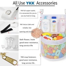 Baby Bath Toy Organizer, quick drying and mould proof, Multiple-Suspension Bath Toy Holder, Large Capacity Multi Use Bathtub Toy Storage Bag1 Large, White Baby Bath Toy Organizer, quick drying and mould proof, Multiple-Suspension Bath Toy Holder, Large Capacity Multi Use Bathtub Toy Storage Bag1 Large, White