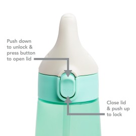 Munchkin Flip n Lock Elephant Toddler Straw Cup, 12 Ounce, Mint Munchkin Flip n Lock Elephant Toddler Straw Cup, 12 Ounce, Mint