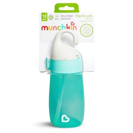 Munchkin Flip n Lock Elephant Toddler Straw Cup, 12 Ounce, Mint Munchkin Flip n Lock Elephant Toddler Straw Cup, 12 Ounce, Mint