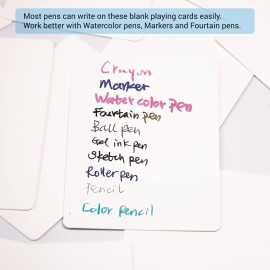 IMAGAME White Blank Playing Cards - 180PCS, Poker Size, Perfect for DIY Flash Cards, Creat Your Own Game, Study Learning, Leave a Message, Writing Words and Drawing.