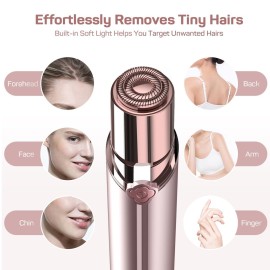 Facial Hair Removal for Women, Electric Painless Rechargeable Facial Hair Remover for Face, Lip, Chin with 2 x Replacement Heads Facial Hair Removal for Women, Electric Painless Rechargeable Facial Hair Remover for Face, Lip, Chin with 2 x Replacement Heads