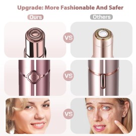 Facial Hair Removal for Women, Electric Painless Rechargeable Facial Hair Remover for Face, Lip, Chin with 2 x Replacement Heads Facial Hair Removal for Women, Electric Painless Rechargeable Facial Hair Remover for Face, Lip, Chin with 2 x Replacement Heads