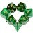 Galaxy Dice Set| Green DND Dice Set for Board Game