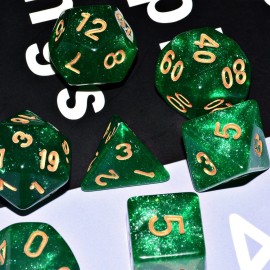 Galaxy Dice Set| Green DND Dice Set for Board Game Galaxy Dice Set| Green DND Dice Set for Board Game