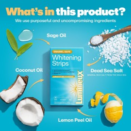 Lumineux Teeth Whitening Strips 9 Treatments - Peroxide Free - Enamel Safe for Whiter Teeth - Whitening Without The Sensitivity - Dentist Formulated - Sensitivity Free Lumineux Teeth Whitening Strips 9 Treatments - Peroxide Free - Enamel Safe for Whiter Teeth - Whitening Without The Sensitivity - Dentist Formulated - Sensitivity Free