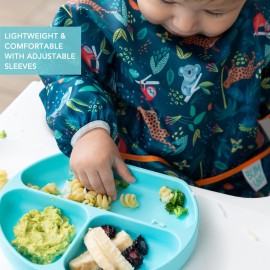 Bumkins Sleeved Bib for Girl or Boy, Baby and Toddler for 6-24 Mos, Essential Must Have for Eating, Feeding, Baby Led Weaning Supplies, Long Sleeve Mess Saving Food Catcher, Soft Fabric, Jungle Bumkins Sleeved Bib for Girl or Boy, Baby and Toddler for 6-24 Mos, Essential Must Have for Eating, Feeding, Baby Led Weaning Supplies, Long Sleeve Mess Saving Food Catcher, Soft Fabric, Jungle