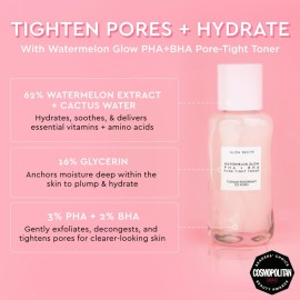 Glow Recipe PHA + BHA Face Toner - Korean Skin Care Pore Minimizer & Gentle Facial Exfoliator for Tightening, Hydrating & Exfoliating - Glycerin, Watermelon & Cactus Water (40ml) Glow Recipe PHA + BHA Face Toner - Korean Skin Care Pore Minimizer & Gentle Facial Exfoliator for Tightening, Hydrating & Exfoliating - Glycerin, Watermelon & Cactus Water (40ml)
