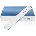 Nail File-Nail Files for Natural Nails 180/240 Grit, Emery Boards Nail Files Double Sided, 12 PCS Professional Manicure Tools for Nail Tech