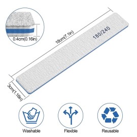 Nail File-Nail Files for Natural Nails 180/240 Grit, Emery Boards Nail Files Double Sided, 12 PCS Professional Manicure Tools for Nail Tech Nail File-Nail Files for Natural Nails 180/240 Grit, Emery Boards Nail Files Double Sided, 12 PCS Professional Manicure Tools for Nail Tech