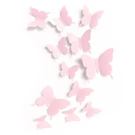 Cute Pink Butterfly Wall Decor 24 pcs, Girls Room Wall Decals, Danish Pastel Aesthetic Butterflies Stickers for Nursery Decorations, Baby Toddler Room Decor for Girls Cute Pink Butterfly Wall Decor 24 pcs, Girls Room Wall Decals, Danish Pastel Aesthetic Butterflies Stickers for Nursery Decorations, Baby Toddler Room Decor for Girls