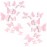 Cute Pink Butterfly Wall Decor 24 pcs, Girls Room Wall Decals, Danish Pastel Aesthetic Butterflies Stickers for Nursery Decorations, Baby Toddler Room Decor for Girls