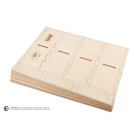 The Broken Token Game Organizer Compatible with Red Dragon Inn: The Character Trove - Wooden Game Organizing Box with Multiple Trays, Dividers and Rows