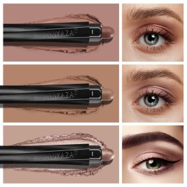 LUXAZA 3Pcs Neutral Brown Eyeshadow Stick Set, Matte And Shimmer Creamy Eyeshadow Pencil, Shiny Pink Shadow, Waterproof Long Lasting Smoky Eye Makeup LUXAZA 3Pcs Neutral Brown Eyeshadow Stick Set, Matte And Shimmer Creamy Eyeshadow Pencil, Shiny Pink Shadow, Waterproof Long Lasting Smoky Eye Makeup