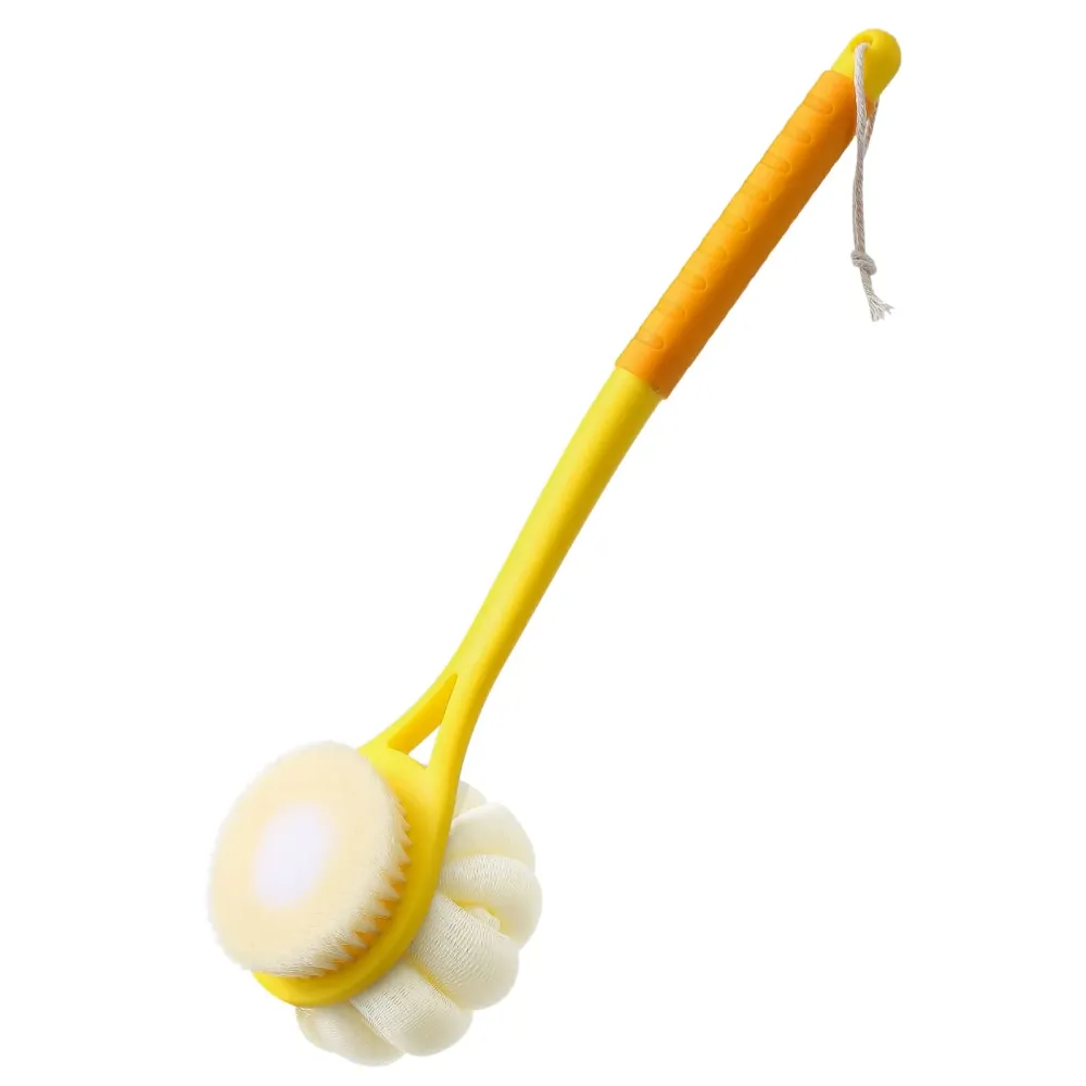 Shower Body Brush,Soft Bristles and Beautiful Pumpkin Loofah 14 Long Handle Back Scrubber Bath Mesh Sponge for Skin Exfoliating Bath,Massage Bristles Suitable for Wet or Dry,Men and Women (Yellow) Shower Body Brush,Soft Bristles and Beautiful Pumpkin Loofah 14 Long Handle Back Scrubber Bath Mesh Sponge for Skin Exfoliating Bath,Massage Bristles Suitable for Wet or Dry,Men and Women (Yellow)