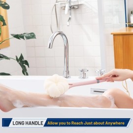 Shower Body Brush,Soft Bristles and Beautiful Pumpkin Loofah 14 Long Handle Back Scrubber Bath Mesh Sponge for Skin Exfoliating Bath,Massage Bristles Suitable for Wet or Dry,Men and Women (Yellow) Shower Body Brush,Soft Bristles and Beautiful Pumpkin Loofah 14 Long Handle Back Scrubber Bath Mesh Sponge for Skin Exfoliating Bath,Massage Bristles Suitable for Wet or Dry,Men and Women (Yellow)