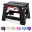 ACSTEP Folding Step Stool 9\'\' Tall Kids Step Stool Holds Up to 300 lb Plastic Foldable Step Stools for Kids Non-Slip Surface with Carry Handle Collapsible Stool for Home, Outdoor and Indoor(Black)