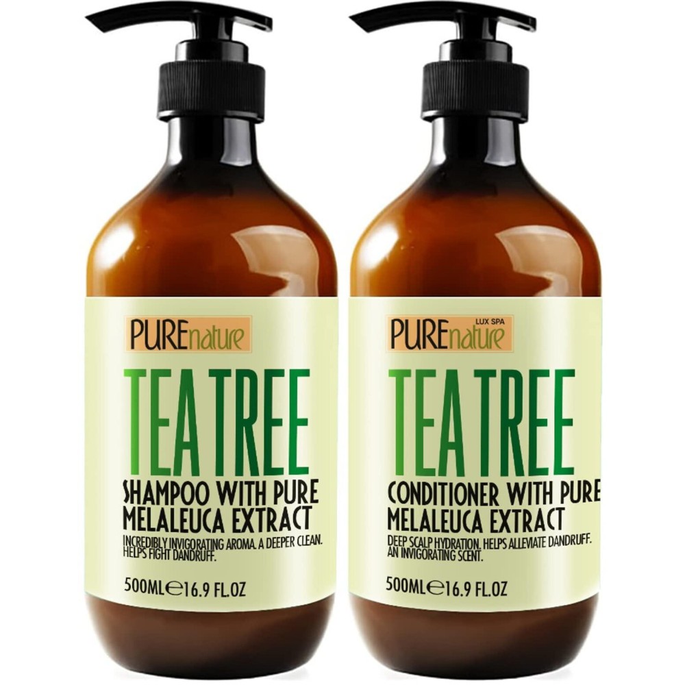 Tea Tree Oil Shampoo and Conditioner Set - Sulfate and Paraben Free Treatment for Oily Hair and to Help Reduce Your Itchy and Dry Scalp - Healthy Anti Dandruff Formula for Men and Women Tea Tree Oil Shampoo and Conditioner Set - Sulfate and Paraben Free Treatment for Oily Hair and to Help Reduce Your Itchy and Dry Scalp - Healthy Anti Dandruff Formula for Men and Women