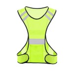 TCCFCCT Reflective Running Vest for Men Women, High Visibility Safety Vest with Large Pocket, Lightweight Reflective Running Gear for Motorcycling, Cycling, Jogging, Adjustable Waist, Yellow