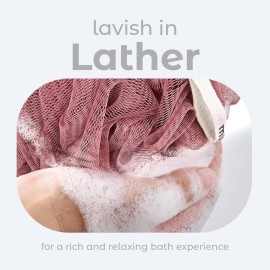 MainBasics Bath Shower Loofah Sponge Pouf Body Scrubber Exfoliator Body Wash Sponge (Set of 3, Coral Reef) MainBasics Bath Shower Loofah Sponge Pouf Body Scrubber Exfoliator Body Wash Sponge (Set of 3, Coral Reef)