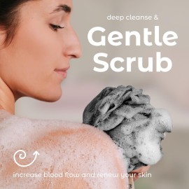 MainBasics Bath Shower Loofah Sponge Pouf Body Scrubber Exfoliator Body Wash Sponge (Set of 3, Earthy Love) MainBasics Bath Shower Loofah Sponge Pouf Body Scrubber Exfoliator Body Wash Sponge (Set of 3, Earthy Love)