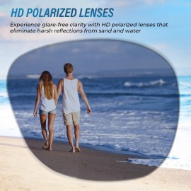 VELAZZIO Mens Sunglasses Polarized With UV401 Protection, Fits for Women Fashion Driving, Fishing, Sports, Beach, Golfing VELAZZIO Mens Sunglasses Polarized With UV401 Protection, Fits for Women Fashion Driving, Fishing, Sports, Beach, Golfing