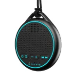 Fourair White Noise Sound Machine with 25 Soothing Natural Sounds Rechargeable Battery Portable for Travel 32 Volume Levels 5 Timers Compact Size for Baby Kids Adults Sleeping (Black-Upgrade)