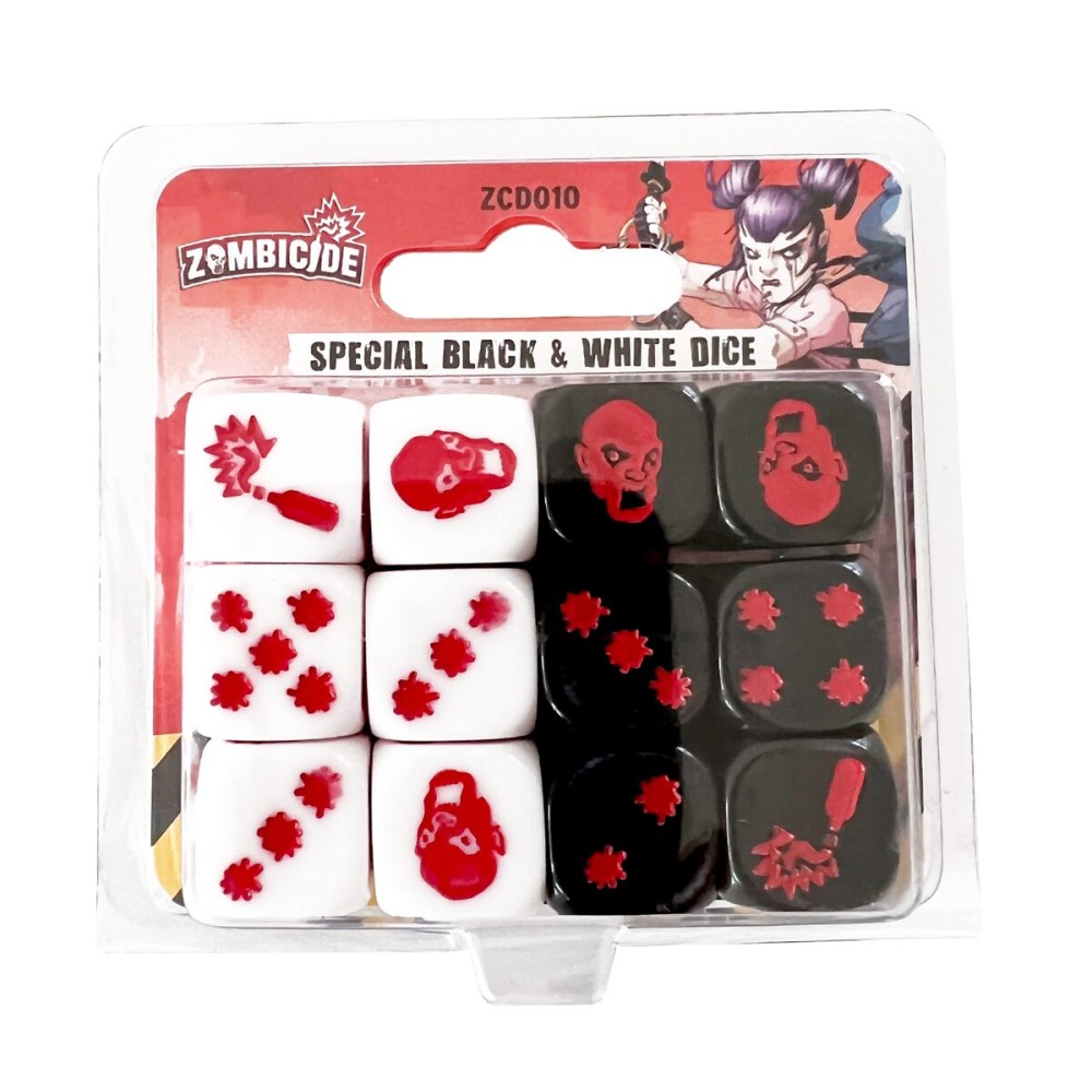 CMON Zombicide 2nd Edition Special Black and White Dice | Strategy Board Game | Cooperative Game for Teens and Adults | Zombie Board Game | Ages 14+ | 1-6 Players | Avg. Playtime 1 Hour | Made by CMON CMON Zombicide 2nd Edition Special Black and White Dice | Strategy Board Game | Cooperative Game for Teens and Adults | Zombie Board Game | Ages 14+ | 1-6 Players | Avg. Playtime 1 Hour | Made by CMON