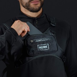 MVRK Water Resistant Chest Pack - Minimalist Running Pack For Workouts, Running Phone Holder With Extra Storage, Lightweight Running Vest, Running Backpack with Reflective Back (Black) MVRK Water Resistant Chest Pack - Minimalist Running Pack For Workouts, Running Phone Holder With Extra Storage, Lightweight Running Vest, Running Backpack with Reflective Back (Black)
