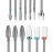 Depvko 13PC Nail Drill Bits Set, Drill Bits for Nails, 3pcs Tungsten Carbide Drill Bits+ 3pcs Ceramic Efile Nail Drill Bits+ 6pcs Cuticle Drill Bits+ 1pcs Brush, 3/32 inch Nail Bits for Nail Drill
