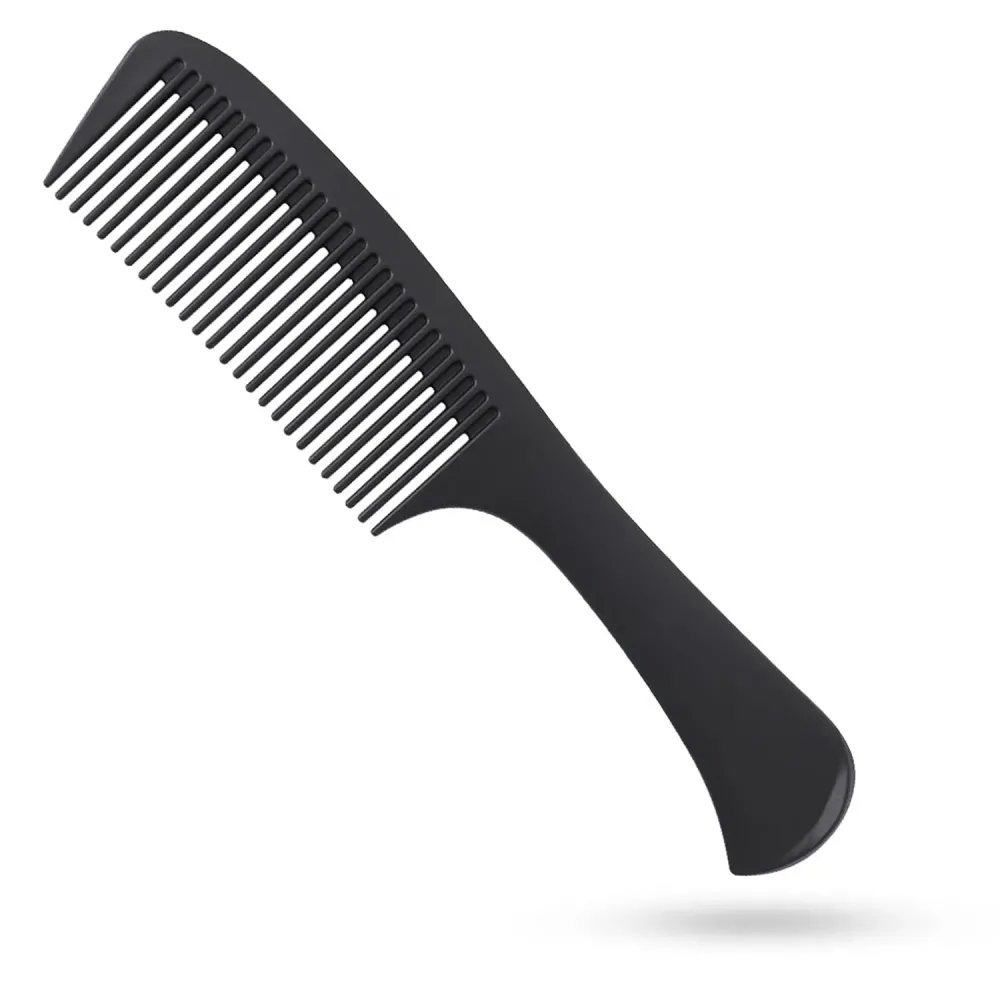Large Detangling Comb With Professional Handle - Carbon Fiber, Cutting, Hairdressing, Styling, Round Tooth, Barber, Travel Hair Comb for Men and Women Large Detangling Comb With Professional Handle - Carbon Fiber, Cutting, Hairdressing, Styling, Round Tooth, Barber, Travel Hair Comb for Men and Women