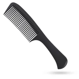 Large Detangling Comb With Professional Handle - Carbon Fiber, Cutting, Hairdressing, Styling, Round Tooth, Barber, Travel Hair Comb for Men and Women