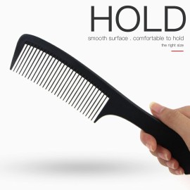 Large Detangling Comb With Professional Handle - Carbon Fiber, Cutting, Hairdressing, Styling, Round Tooth, Barber, Travel Hair Comb for Men and Women Large Detangling Comb With Professional Handle - Carbon Fiber, Cutting, Hairdressing, Styling, Round Tooth, Barber, Travel Hair Comb for Men and Women